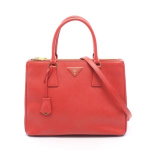 【中古】 プラダ PRADA トートバッグ SAFFIANO LUX ガレリア ラージ 2WAY レッド サフィアーノレザー ガレリア 2wayトートバッグ レディース Used A