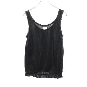 [Used] Chanel CHANEL Tank top P52651V33521 BK Rayon Cotton Tank top Women's Used A