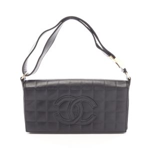 [Used] Chanel CHANEL Shoulder Bag Chocolate Bar Coco Mark Black Lambskin (Sheepskin) Chocolate Bar Coco Mark Shoulder Bag Women's Used B