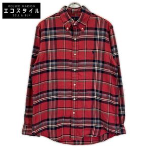 Polo Ralph Lauren Red Check Long-Sleeve Flannel Shirt, Size M [Used]