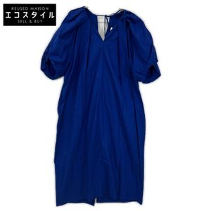 SAYAKA DAVIS SIDR-301-OCP Tucked Dress 블루 코쿤 맥시 원피스 S [중고]