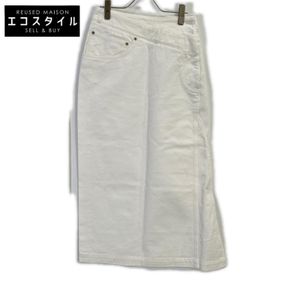 Loewe S359Y1EX13 White Rolled Denim Skirt, Size 34 [Used]
