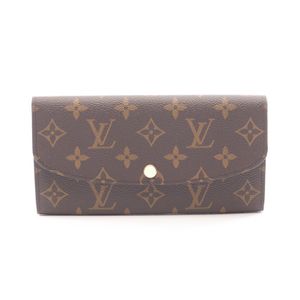 [Used] Louis Vuitton LOUIS VUITTON Bi-fold Long Wallet Portefeuille Emilie Monogram Fuchsia M60697 Fuchsia Leather Portefeuille Emilie Women's