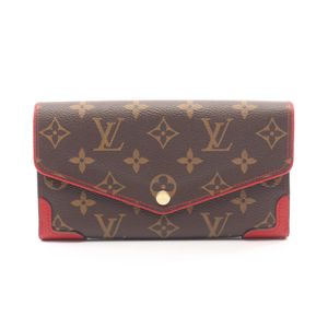 [Used] Louis Vuitton LOUIS VUITTON Bi-fold Long Wallet Portefeuille Sarah Retiro Monogram Cerise M61184 Cerise Leather Portefeuille Sarah Women's