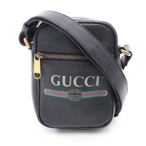 【중고】 Gucci 구찌 숄더백 웹 라인 574803 블랙/그린/레드 레더 빈티지 로고 쉐리 라인 숄더백 유니섹스