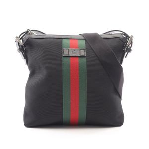 [중고] Gucci 구찌 숄더백 웹 GG 수프림 메신저 쉐리 387111 블랙/그린/레드 레더 쉐리 라인 숄더백