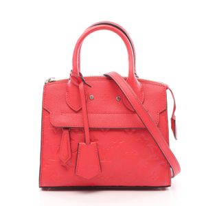 [二手] 路易威登LOUIS VUITTON手提包 Pont Neuf MINI Monogram Empreinte Poppy Petal 2WAY M41747 Poppy Petal 皮革 Pont Neuf MINI 女士