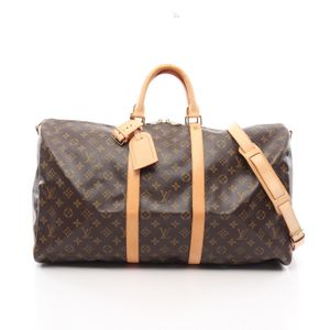 [二手]LOUIS VUITTONKeepall Bandoulière 55 波士頓包，Monogram M41414，PVC 塗層帆布，皮革。