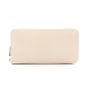 [Used] Hermes HERMES Round Long Wallet Azap Long Silk In Craie Craie Other Azap Silk In Long Craie Women's Used A