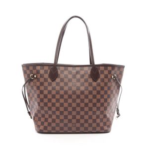 [二手]LOUIS VUITTONNeverfull MM 手提包，Damier Ebene Cerise N41358，PVC 塗層帆布皮革，女士款。
