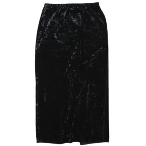 SALON ADAM ET ROPE 24SS Made in Japan Crushed Velour Tight Skirt SHC34080 Free Size BLACK Long Easy Bottoms [Used] [SALON ADAM ET ROPE]