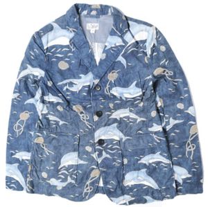 FWK by ENGINEERED GARMENTS 16SS Made in USA Baker Jacket - Dolphin Print 1 NAVY Tailored 3B Retail Price ¥51,700 Outerwear [Used] [FWK by ENGINEERED GARMENTS]