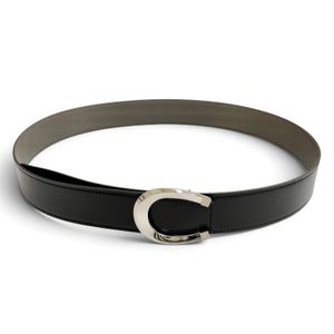 Unused △HERMES Hermes Lacque Veau Epsom Veau Odyssey Silver Hardware Reversible Leather Belt Black/Gray W Stamp Purchased in 2025 Made in France Women's Comes with Box and Dust Bag
