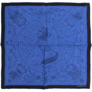 Like New Hermes
Carré 45 Petit Carré C'est La Fete Serafite Scarf
Silk/Silk Marine 0513
[Used] HERMES Women's
