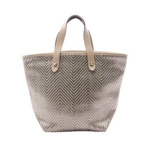 [Used] Hermes HERMES Tote Bag Cabas Chennai PM Greige/Silver Leather Cabas Chennai PM Women's Used A