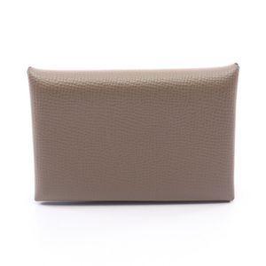 [Used] Hermes HERMES Coin Case Calvi Etoupe Etoupe Other Calvi Etoupe Ladies Used A