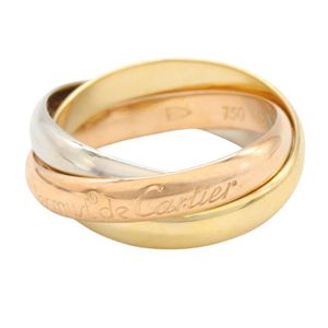 [Used] Cartier Trinity Ring, K18 (Yellow Gold) / K18WG (White Gold), Women's Trinity Ring, Used A