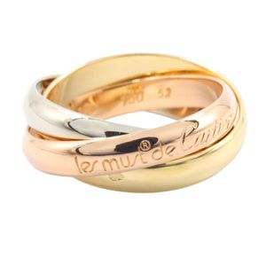 [Pre-owned] Cartier Trinity Ring, K18 (Yellow Gold) / K18WG (White Gold), Women's Trinity Ring, Used A