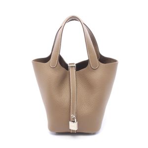 [Used] Hermes HERMES Handbag Picotin Lock PM Etoupe Etoupe Other Picotin Lock PM Etoupe Women's Unused