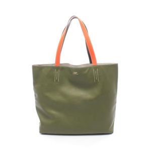 [Used] Hermes Double Sens 45 Reversible Tote Bag 065081CA Orange/Khaki/Graphite/Other Double Sens 45 Women's Used A