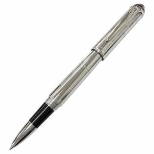 [5 Points] Excellent Condition □ Cartier Roadster de Cartier Blue Gemstone Twist Ballpoint Pen, Silver, Made in France, Men's, Writing Tested, Comes with Box