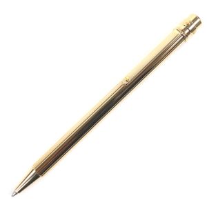 [5 Points] Excellent Condition ▼ Cartier Santos de Cartier Twist Ballpoint Pen, Gold, with Box and Case, Made in Germany, Men's, Writing Tested