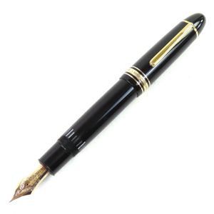 【ポイント5倍】良品△MONTBLANC モンブラン マイスターシュテュック149 ペン先14K EFニブ ホワイトスター 万年筆 ブラックゴールド ドイツ製 メンズ