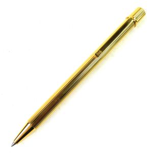 【ポイント5倍】良品△Cartier カルティエ マスト ドゥ カルティエ ストライプ柄 ツイスト式 ボールペン ゴールド フランス製 メンズ 筆記確認済み