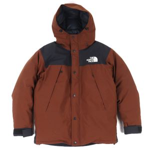[5 Points] Excellent Condition △ THE NORTH FACE ND92237 Mountain Down Jacket, GORE-TEX, Logo Embroidery, Down Jacket, Braun M, Authentic, Men's