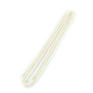 [5 Points] Excellent Condition ★ TIFFANY&Co. Tiffany Ziegfeld Collection Pearl Wrap Necklace, Freshwater Pearls, 925 Sterling Silver, 246cm Length, Long Necklace, White, with Box and Case, Weight 207g, Women's