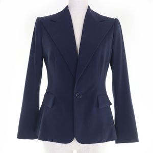 [5 Points] Excellent Condition ☆ RALPH LAUREN PURPLE LABEL Wool Tailored Jacket Navy Size 4 Made in Italy Authentic Women's