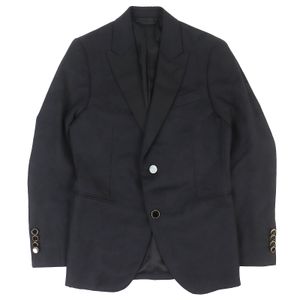 [5 Points] Excellent Condition △ LOUIS VUITTON 20AW Wool Silk Blend Shadow Monogram Camouflage Pattern Single Tailored Jacket Black Size 44 Made in Italy Authentic Men's