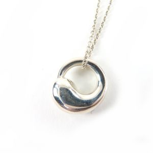 [5 Points] Excellent Condition ☆ TIFFANY&Co. Tiffany Elsa Peretti Eternal Circle Tiffany 925 Necklace Silver Weight 4.35g Women's