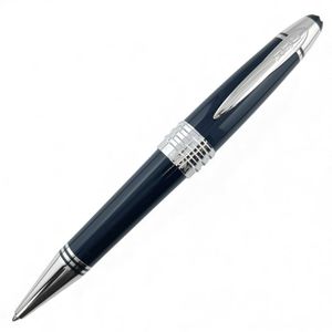 【ポイント5倍】極美品▲MONTBLANC モンブラン ー ジョン F ケネディ スペシャルエディション ツイスト式 ボールペン ネイビー シルバー 箱付き ドイツ製 メンズ