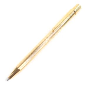 【ポイント5倍】極美品□Cartier カルティエ ストライプ柄 マスト ドゥ カルティエ ツイスト式 ボールペン ゴールド フランス製 メンズ 筆記確認済み