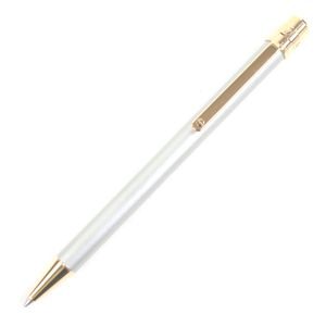 【ポイント5倍】極美品□Cartier カルティエ サントス ドゥ カルティエ ツイスト式 ボールペン シルバー ゴールド ケース付き フランス製 メンズ 筆記確認済み