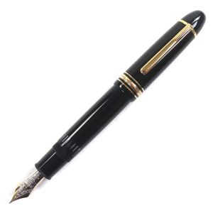 【ポイント5倍】美品▼MONTBLANC モンブラン マイスターシュテュック 149 ペン先14K Fニブ ホワイトスター 万年筆 ブラック ゴールド ドイツ製 メンズ
