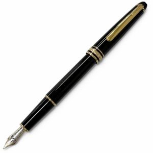 【ポイント5倍】極美品□MONTBLANC モンブラン マイスターシュテュック クラシック Pix ペン先14K Bニブ 万年筆 ブラック ゴールド ドイツ製 メンズ
