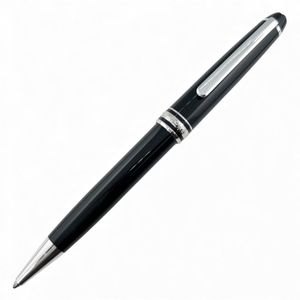 【ポイント5倍】良品▲MONTBLANC モンブラン プラチナライン マイスターシュテュック クラシック ホワイトスター ボールペン ブラック シルバー 箱・ケース付き ドイツ製 メンズ