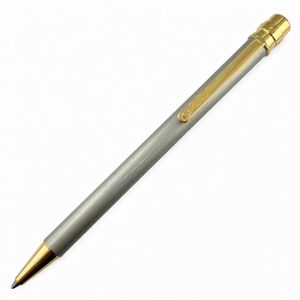 【ポイント5倍】良品▲Cartier カルティエ GP サントス ツイスト式 ボールペン シルバー ゴールド フランス製 メンズ 筆記確認済み