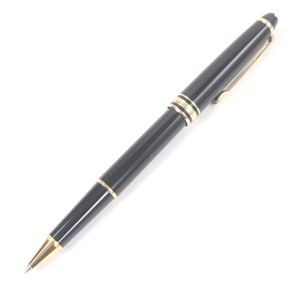 良品□MONTBLANC モンブラン マイスターシュテュック クラシック キャップ式 ボールペン ブラック ゴールド ドイツ製 メンズ 筆記確認済み