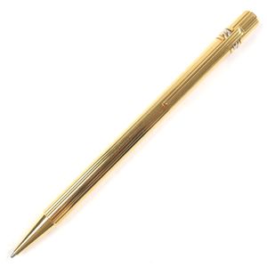 【ポイント5倍】良品▼Cartier カルティエ トリニティ ドゥ カルティエ ー ストライプ柄 ツイスト式 ボールペン ゴールド フランス製 メンズ 筆記確認済み