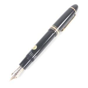 良品□MONTBLANC モンブラン マイスターシュテュック 149 ホワイトスター ペン先14C Fニブ キャップ式 万年筆 ブラック ゴールド ドイツ製 メンズ