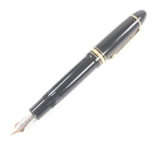 美品□MONTBLANC モンブラン マイスターシュテュック 149 ペン先14C キャップ式 万年筆 ブラック ゴールド ケース付き ドイツ製 メンズ