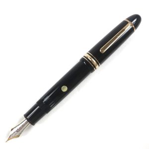 【ポイント5倍】美品▼MONTBLANC モンブラン マイスターシュテュック 149 ペン先14K Fニブ ホワイトスター 万年筆 ブラック ゴールド ケース付き ドイツ製 メンズ