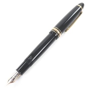 【ポイント5倍】極美品□MONTBLANC モンブラン マイスターシュテュック クラシック ペン先14K Mニブ キャップ式 万年筆 ブラック ゴールド ドイツ製 メンズ