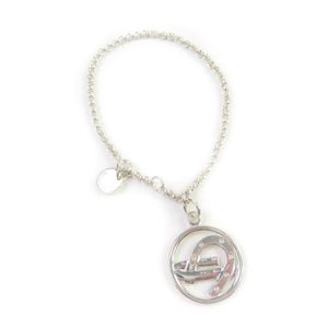 [5 Points] Excellent Condition ★ HERMES 925 Horseshoe Bracelet Rolo Chain Bracelet Accessory Silver Weight 6.8g Women's