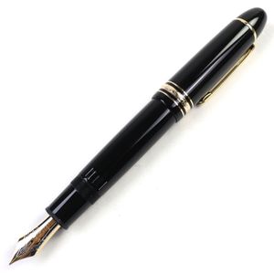 美品○MONTBLANC モンブラン マイスターシュテュック 149 18K ホワイトスター ロゴ刻印 万年筆 ブラック ゴールド ドイツ製