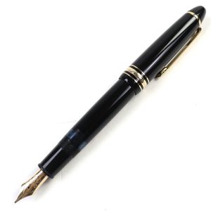 良品○MONTBLANC モンブラン マイスターシュテュック 146 14K Bニブ ロゴ刻印 ホワイトスター 吸引式 万年筆 ブラック ゴールド 西ドイツ製