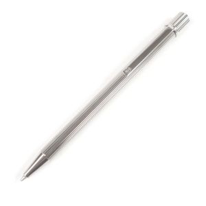 【ポイント5倍】未使用品□Cartier カルティエ マスト ドゥ カルティエ デッドストック ストライプ柄 ツイスト式 ボールペン シルバー ケース付き フランス製 メンズ 筆記確認済